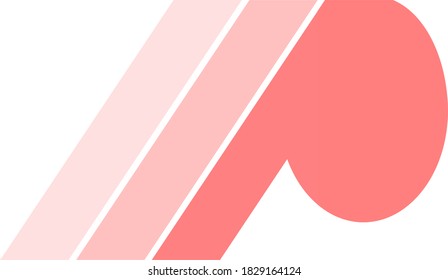 a letter p and two stripes of slightly different color