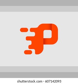 Letter P. Typographic for logo and template design