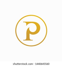 letter P with a unique shape