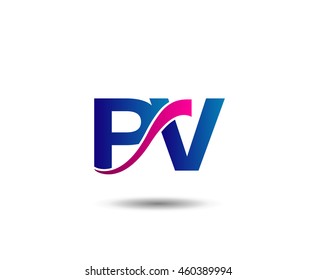 Letter P and V monogram logo
