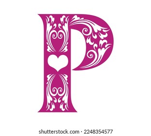 Letter P, Valentine Alphabet Monogram
Sublimation vector design file, for mug, t-shirt, vase, pillow case. etc