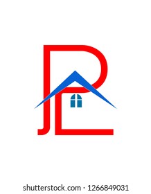 Letter P vector with home logo