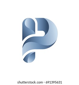 Letter P vector icon.