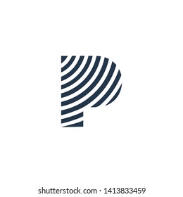 letter p vector logo design