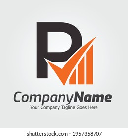 Letter P vector logo template, Colorful Letter P logo, Financial Company Logo, Financial Institute Advisors Logo Design Template Vector Icon
