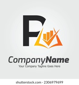 Letter P vector logo template, Colorful Letter P logo, Financial Company Logo, Financial Institute Advisors Logo Design Template Vector Icon