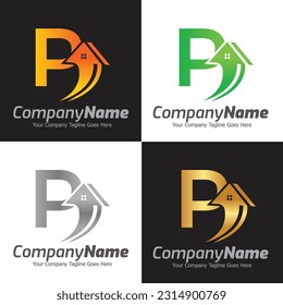 Letter P vector logo template, Colorful Letter P logo, Real Estate, Building and Construction Logo Design Template Vector Icon

