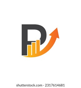 Letter P vector logo template, Colorful Letter P logo, Financial Company Logo, Financial Institute Advisors Logo Design Template Vector Icon