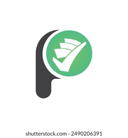 Letter P Vektorgrafik Logo Vorlage, Buntes Letter P Logo, Financial Company Logo, Financial Institute Advisors Logo Design Vorlage Vektorgrafik Symbol