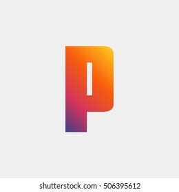 Letter P vector, logo. Useful as branding symbol, corporate identity, alphabet element, app icon, clip art and illustration.