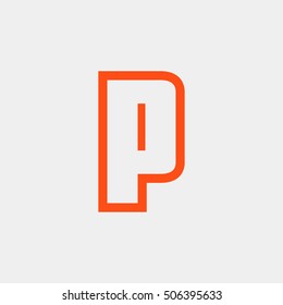 Letter P vector, logo. Useful as branding symbol, corporate identity, alphabet element, app icon, clip art and illustration.