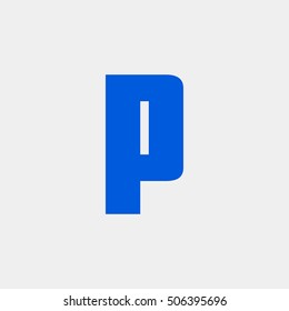 Letter P vector, logo. Useful as branding symbol, corporate identity, alphabet element, app icon, clip art and illustration.