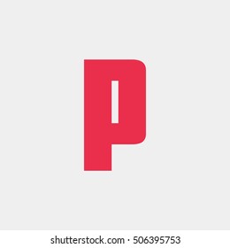 Letter P vector, logo. Useful as branding symbol, corporate identity, alphabet element, app icon, clip art and illustration.
