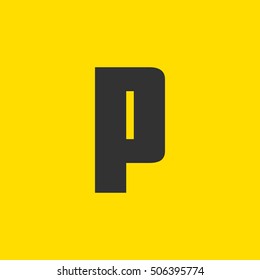 Letter P vector, logo. Useful as branding symbol, corporate identity, alphabet element, app icon, clip art and illustration.