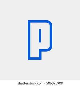 Letter P vector, logo. Useful as branding symbol, corporate identity, alphabet element, app icon, clip art and illustration.