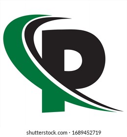 Signo vectorial de letra P. Icono de símbolo Hand Ok. Logotipo de idea de espacio negativo. Plantilla de diseño del logo de conejo conejo conejo.