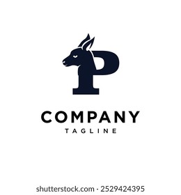 Letter P Wallaby logo icon vector