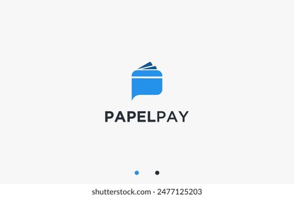 letter p with wallet logo design vector silhouette illustration