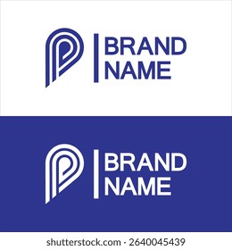 Letter p water drop logo design, Initial Letter P with Droplet water logo design concept