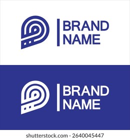 Letter p water drop logo design, Initial Letter P with Droplet water logo design concept