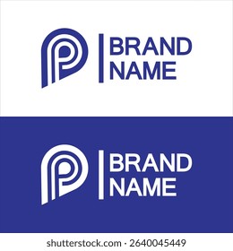 Letter p water drop logo design, Initial Letter P with Droplet water logo design concept