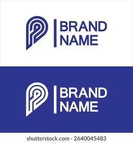Letter p water drop logo design, Initial Letter P with Droplet water logo design concept
