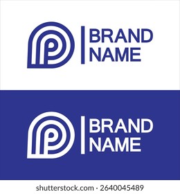 Letter p water drop logo design, Initial Letter P with Droplet water logo design concept