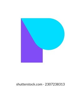 Letter P water simple minimal logo design