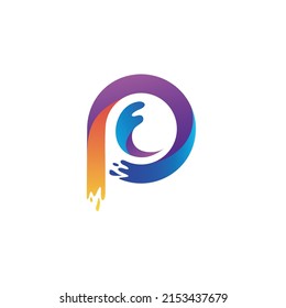 Letter P Wave Logo Design