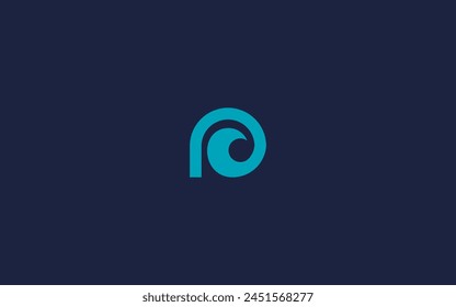 letra p con diseño de iconos de logotipo de ondas diseño de Vector Plantilla inspiración