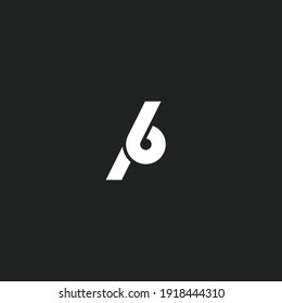 Letter P6 or 6P logo icon sign symbol design. Vector template