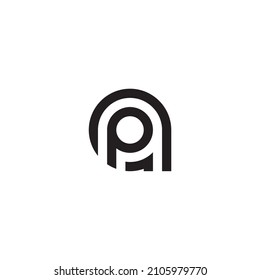 Buchstabe Pa aP-Kreis einfaches Symbol-Logo, Vektorgrafik