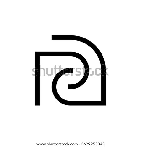 Letter PA creative minimalist monogram logo