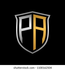 Letter PA initial logo design vector