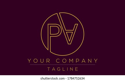 Diseño del logotipo PA, icono moderno creativo AP A P 
