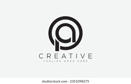 Letter PA logo design template vector illustration.