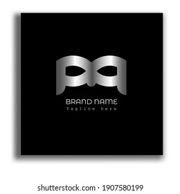 the letter pa logo forms a mask