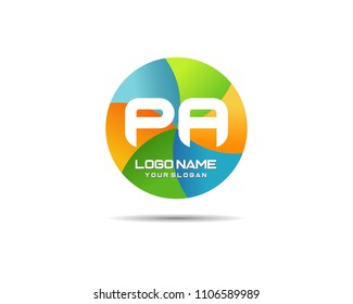 Letter PA Modern Shape Logo Design Template Element