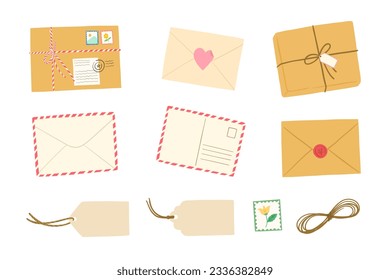 letter and package clipart set