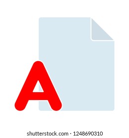 Letter Page. Text Document Icon - Web Page Symbol - Office File Format