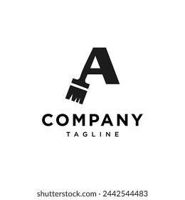Letter A Paint logo icon vector template.eps