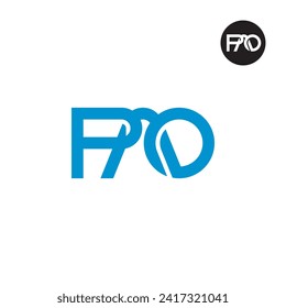 Letter PAO Monogram Logo Design