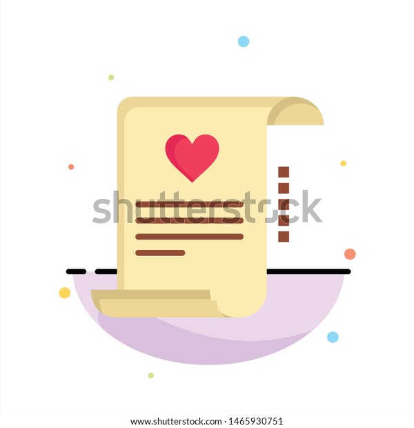 Letter Paper Document Love Letter Marriage Stock Vector Royalty