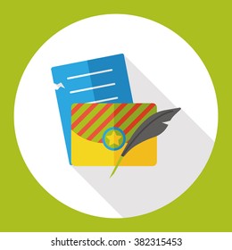 letter paper flat icon