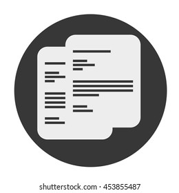letter paper gray object icon vector illustration