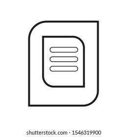 Letter paper vector design element