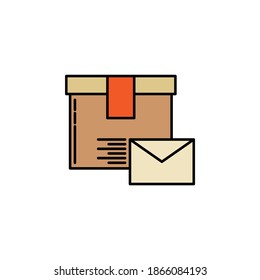 letter parcel. Signs and symbols can be used for web, logo, mobile app, UI, UX