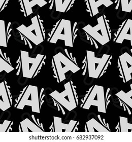 Letter a pattern. Background texture.  Vector illustration.