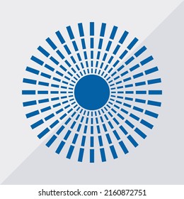 I letter patterns conceptual mandala vector illustration. I text textures mandala design. Blue concept simple mandala vector design.