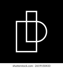 Letter PB or BP creative line monogram logo
